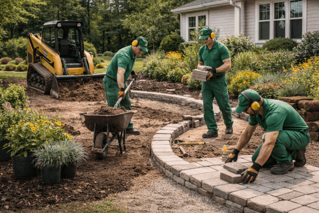 Landscape construction project